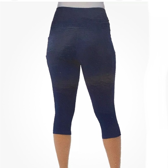 32 Degrees Cool Women's Soft Active Capri Legging Pants Blue Night Sky XXL - Picture 2 of 8
